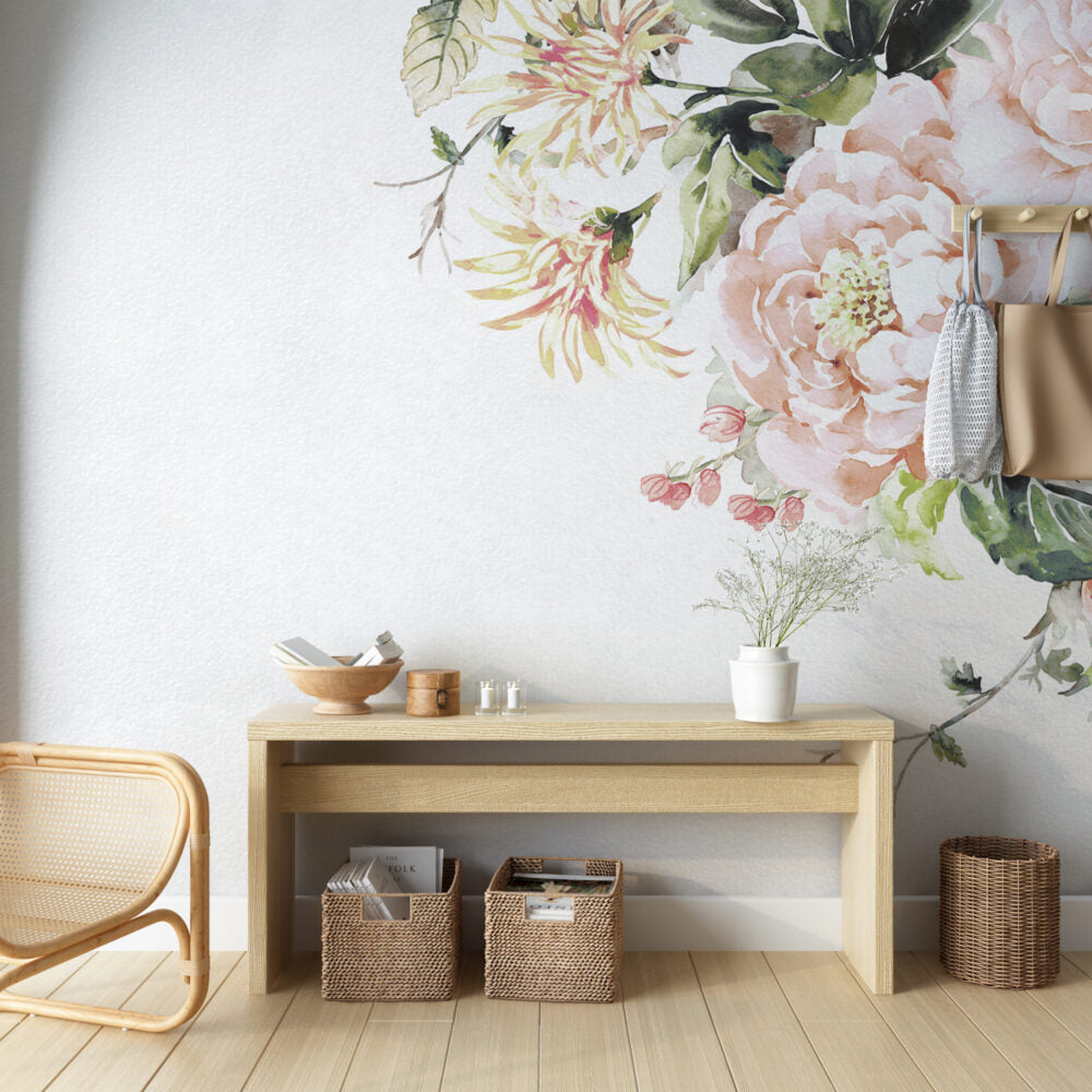 Flowers In Corner Design BWMUR8077