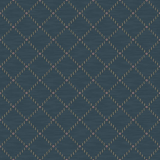 Golden Trellis - Blue - 2265