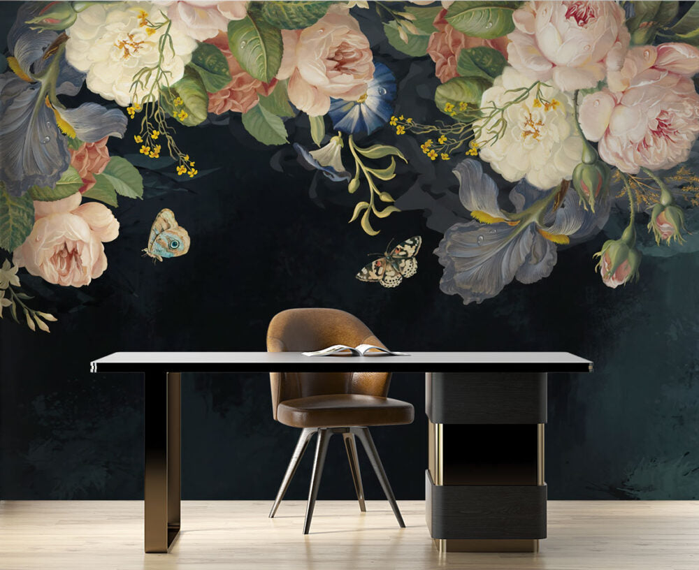 Roses With Dark Background Design BWIN0339