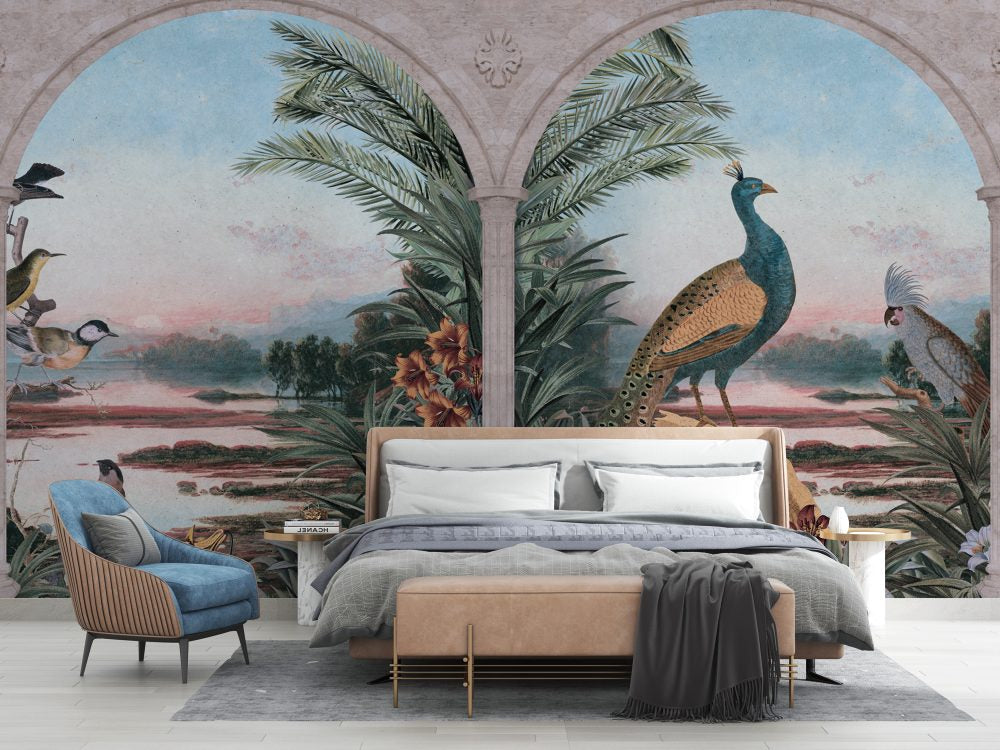 Peacock With Scenary Design BWMUR8146