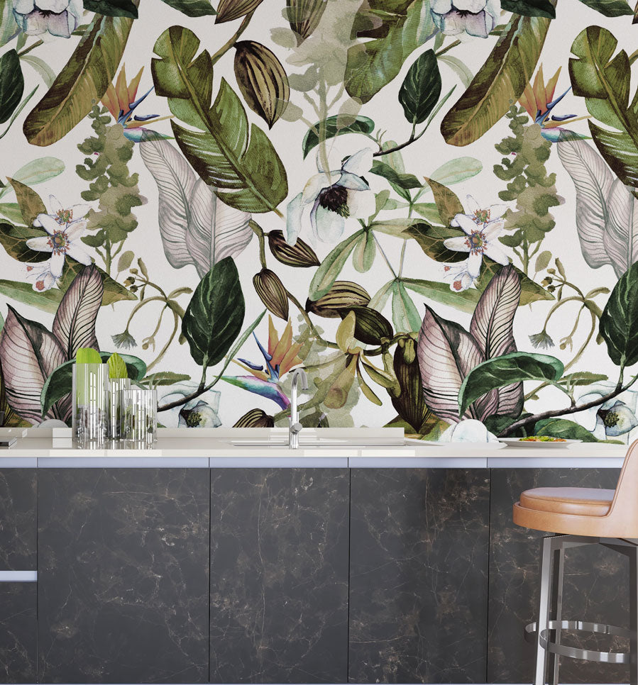 Leaves And Flowers Design BWMUR-1050
