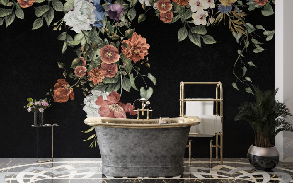Dark Flowers Design BWMUR8052