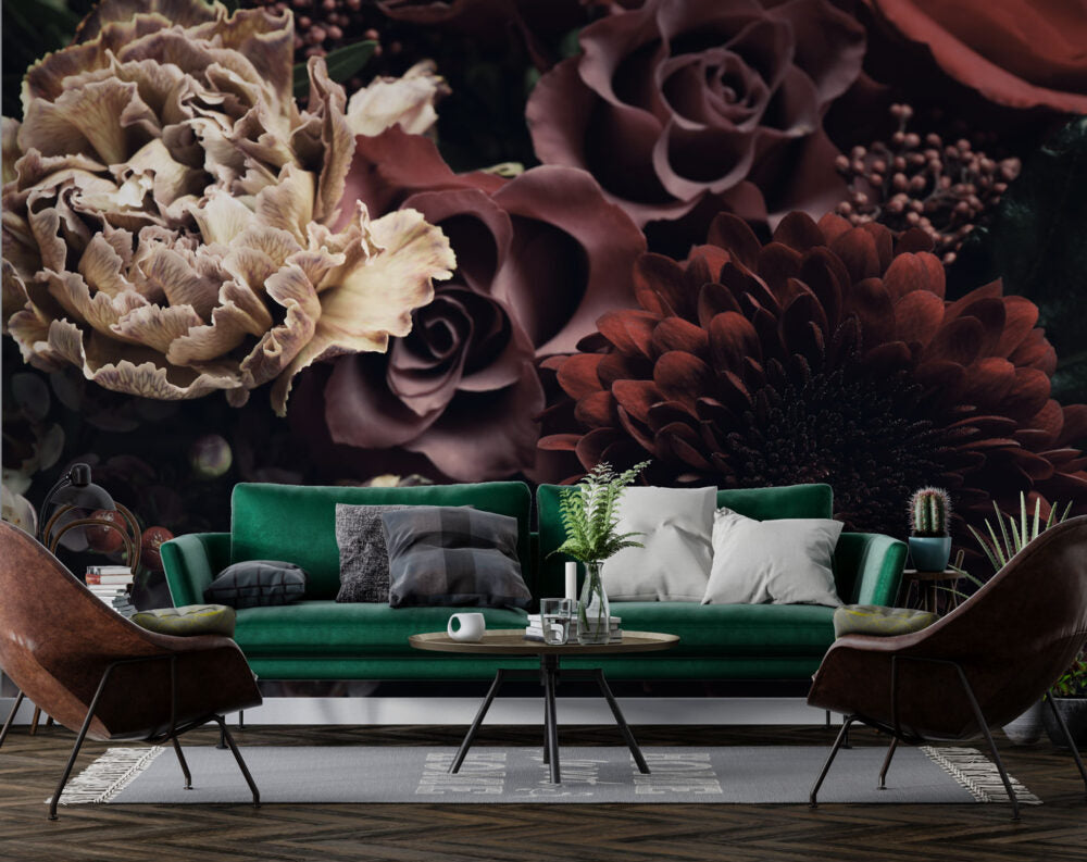 Dark Flowers Design BWSH1136
