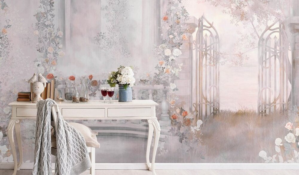 Roman Gates With Flowers Design BWIN0310