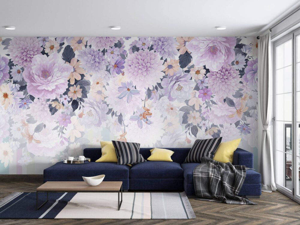 Purple Flowers Design BWMUR1018