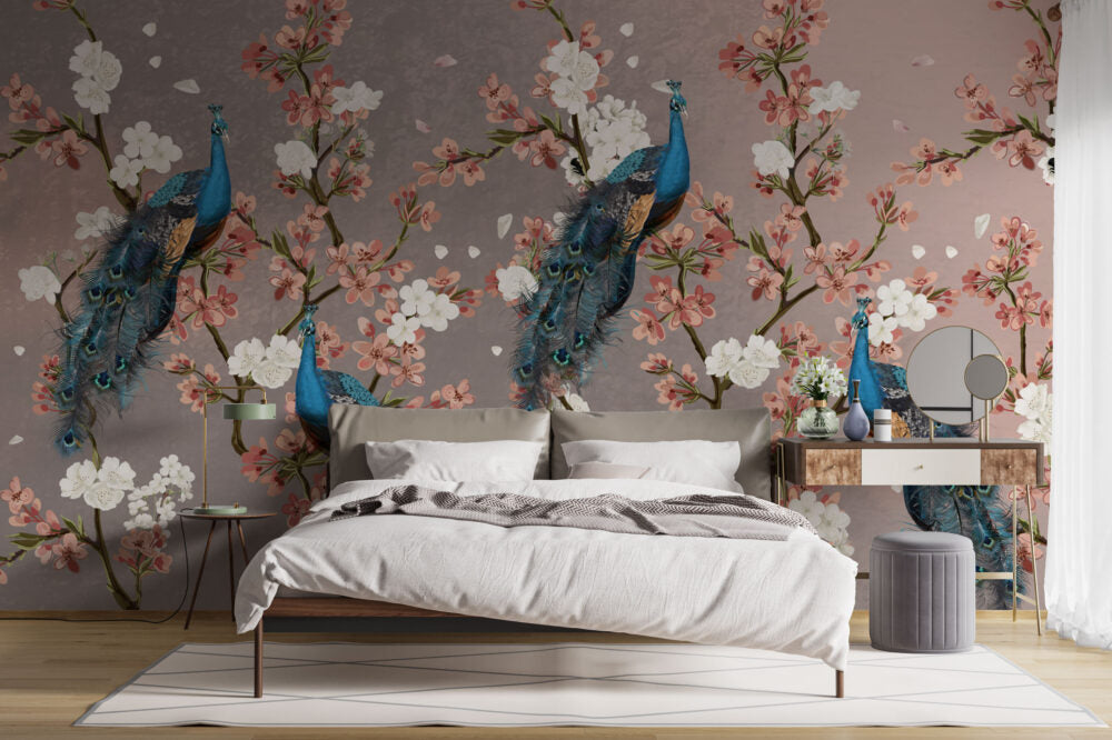 Pink Cherry Blossoms Design BWMUR7237
