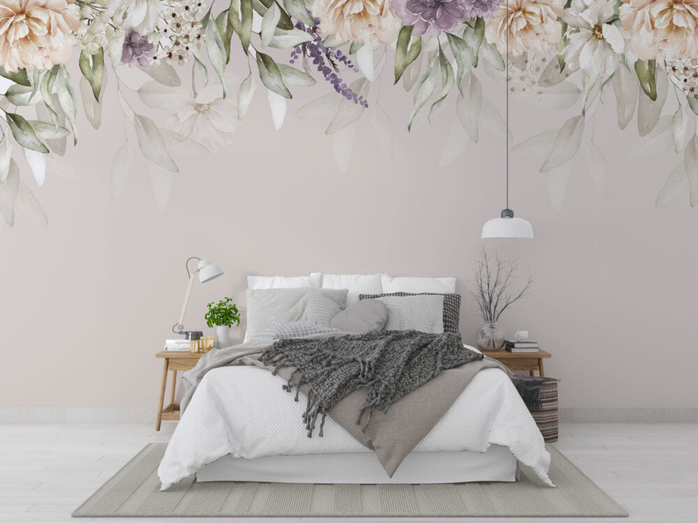 Pastel Flowers And Pink Design BWMUR8033