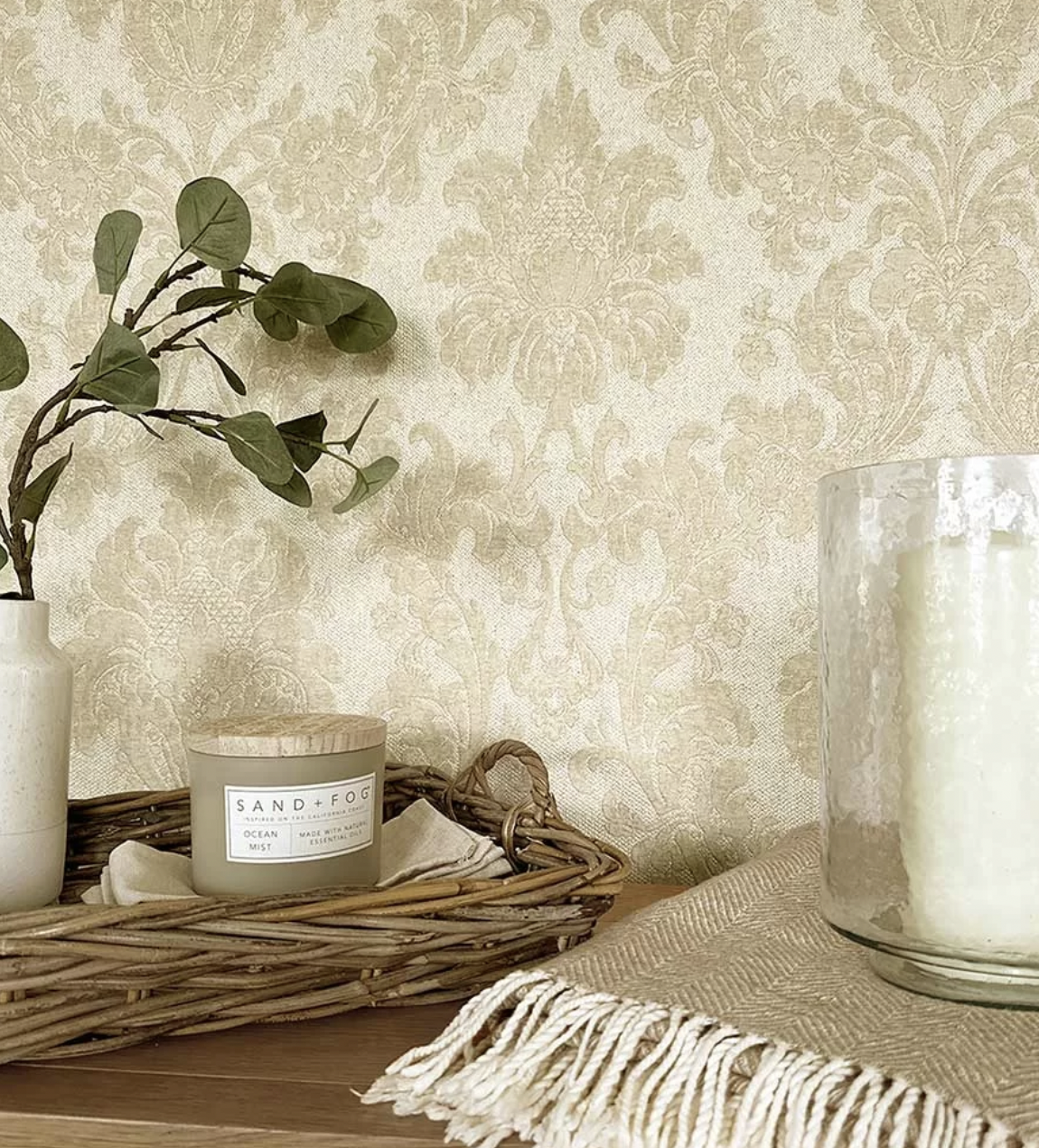 Damask Ciara Cream - 4408