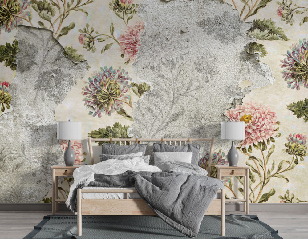 Ripped Flowers Design BWSH1123