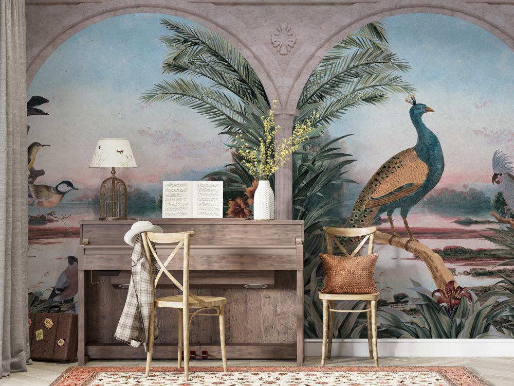 Peacock With Scenary Design BWMUR8146