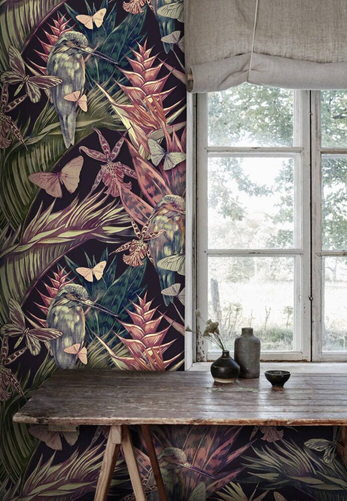 Birds And Tropical Leaves Design BWMUR1046