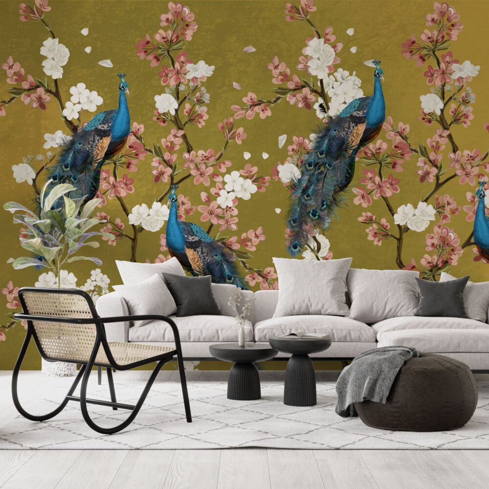 Green Cherry Blossoms Design BWMUR7237