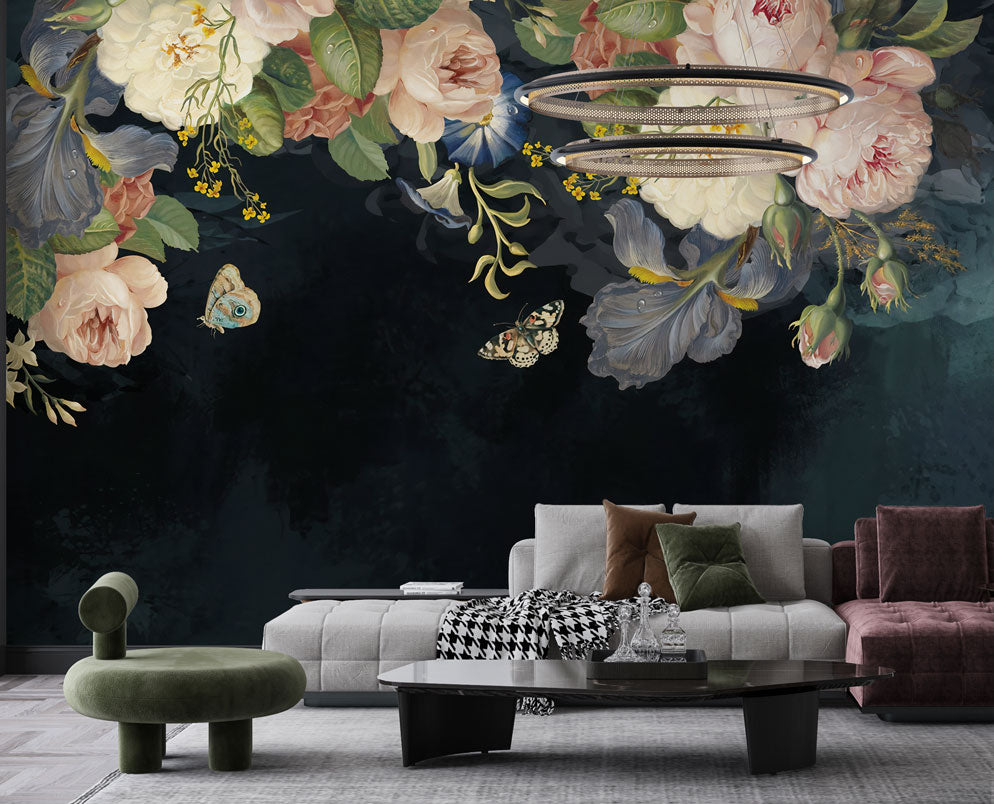 Roses With Dark Background Design BWIN0339