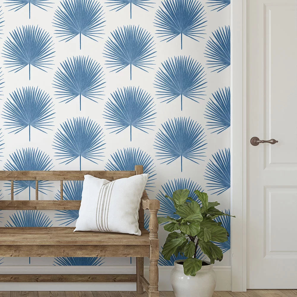 Palm Fronds - Coastal Blue