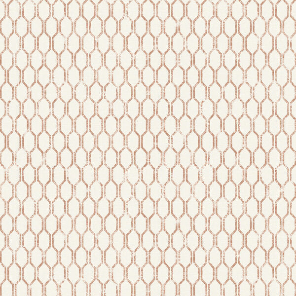 Linen Small Geo White/Copper - 25049