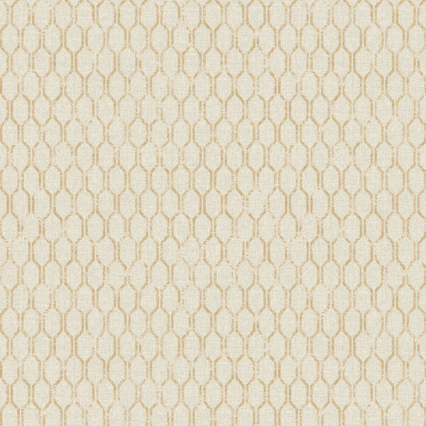 Linen Small Geo Warm Beige/Gold - 25047