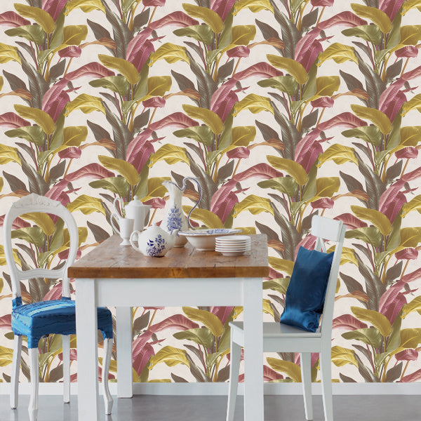 Bold Leaves Crimson - 37862-2