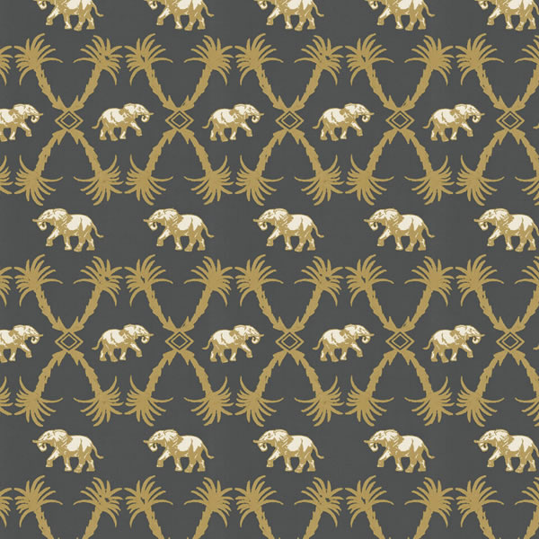 Elephant Palm Design Dark Grey - BG2100201