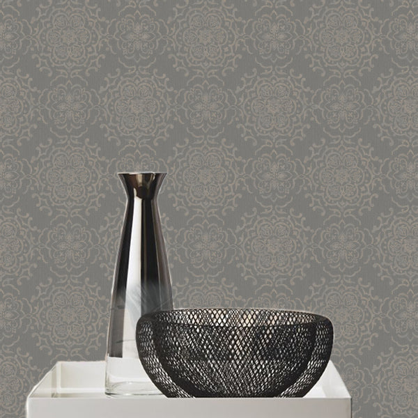 String Medallion Black/Gilver - 25029