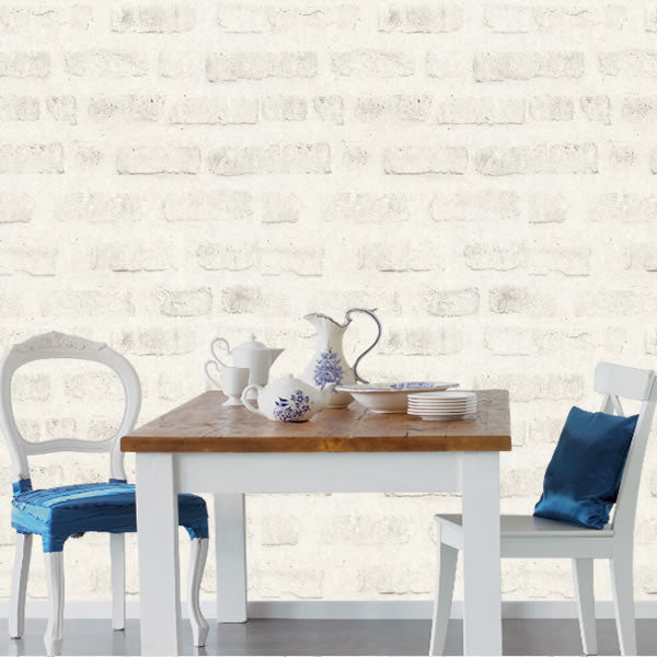 Rustic Brick Design Ivory - 37422-2