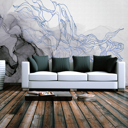 Aurora Borealis Indigo Mural - 9200013