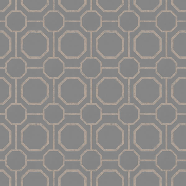 Sashiko Design Rose Gold / Grey - 105773