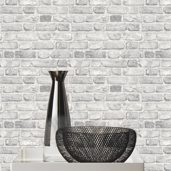 Vintage Brick Design Green Grey - A28903