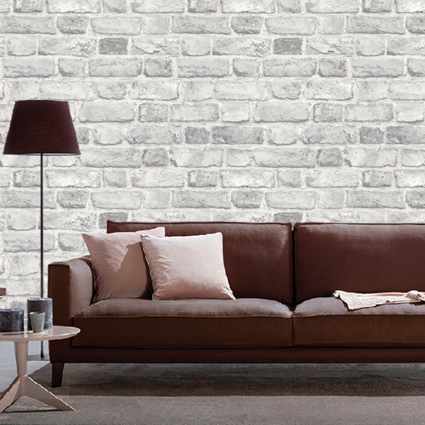 Vintage Brick Design Green Grey - A28903