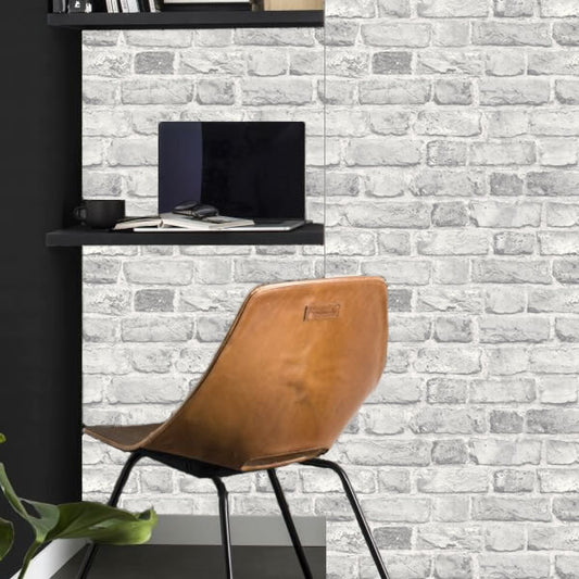 Vintage Brick Design Green Grey - A28903