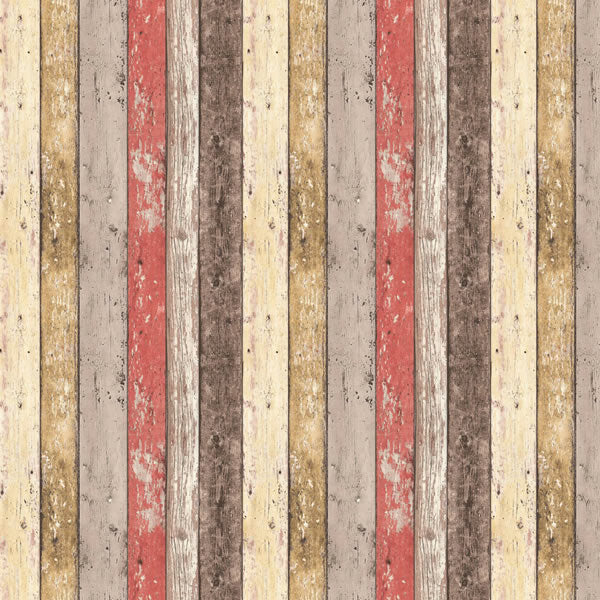 Panelling Wood Design Red - 8951-27