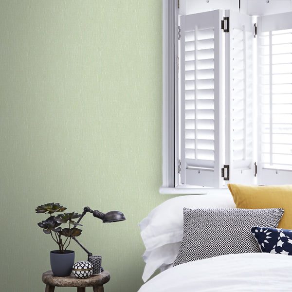 Linen Plain Leaf Green - 4423 (1 ROLL IN STOCK)