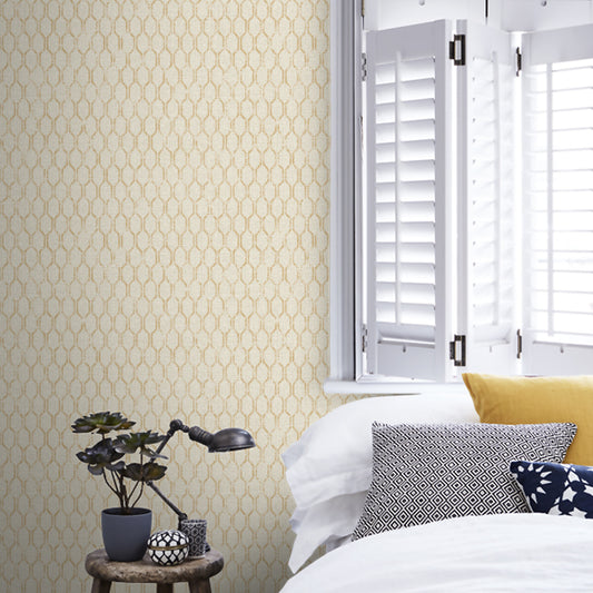 Linen Small Geo Warm Beige/Gold - 25047