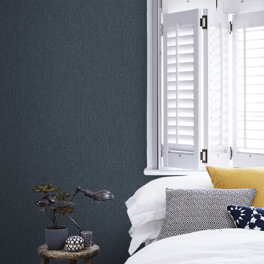 Herringbone Blue - 1153 (2 ROLLS STOCK)