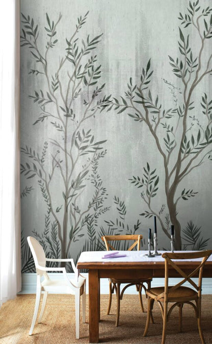 Grey Green Trees Design BWMUR2133