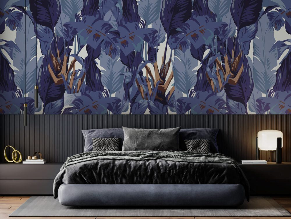 Blue Leaves Design BWMUR8223