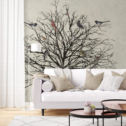 Birds On Tree Design BWMUR8127