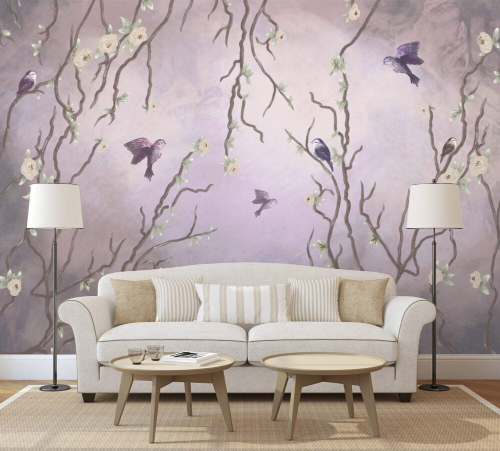 Purple Birds Design BWMUR2190