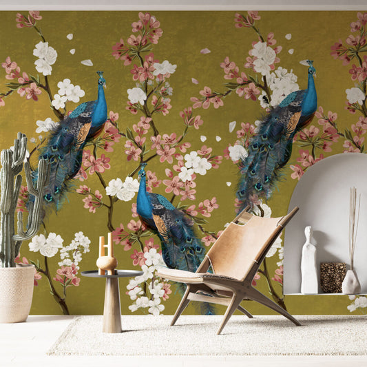 Green Cherry Blossoms Design BWMUR7237