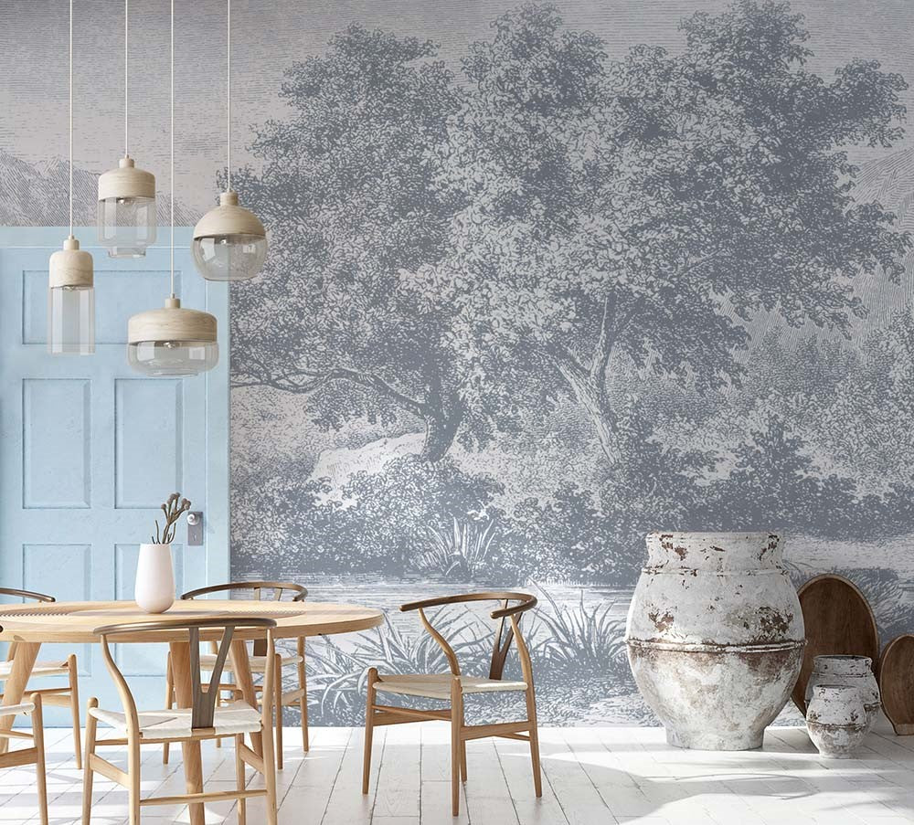 Grey Realistic Trees Design BWIN0302