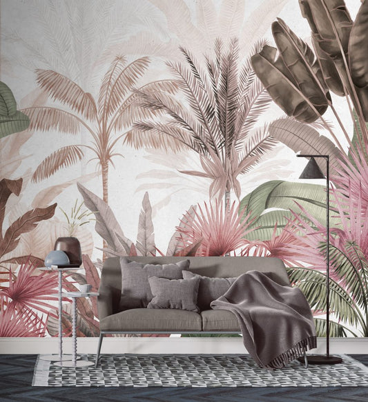 Tropical Pink Palm Trees Design BWMUR8214