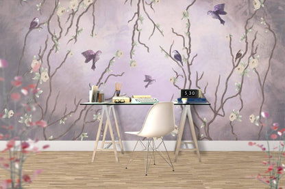 Purple Birds Design BWMUR2190