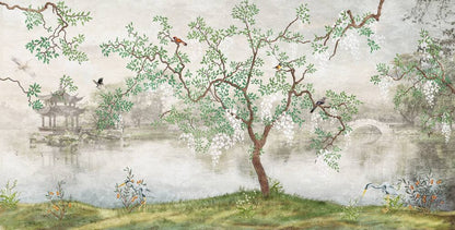 Tree With Birds Scenary Design BWMUR2314