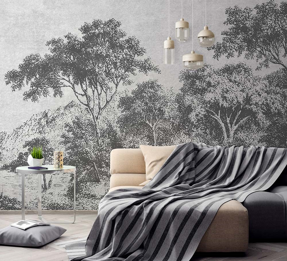 Black And White Forest Design BWIN0301