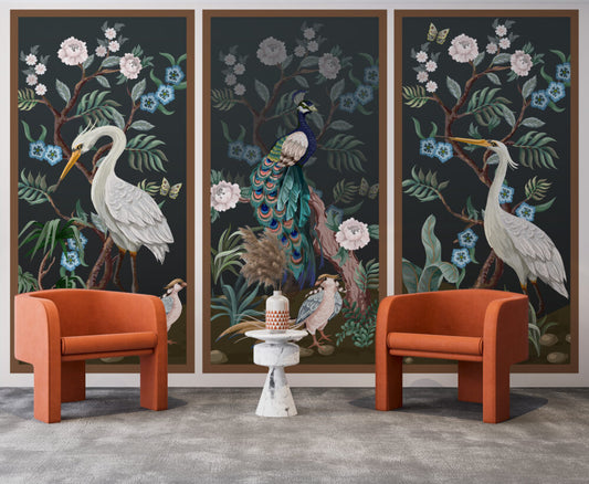 Crane And Peacock Design BWSH1121