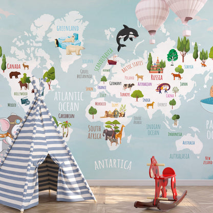 Children World Map BWMUR8117