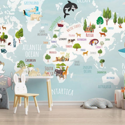 Children World Map BWMUR8117