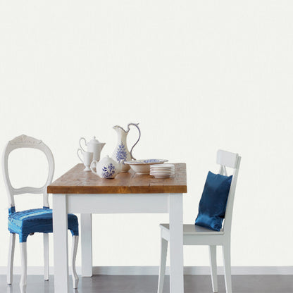 Linen Plain Birch White - 4413