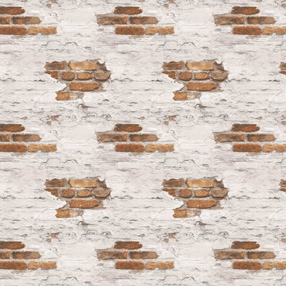 Distressed Brick Design Red/Orange - G45352