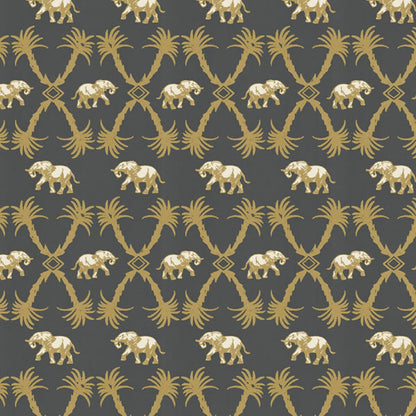 Elephant Palm Design Dark Grey - BG2100201