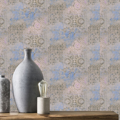 Rustic Mosaic Aqua - 37858-1